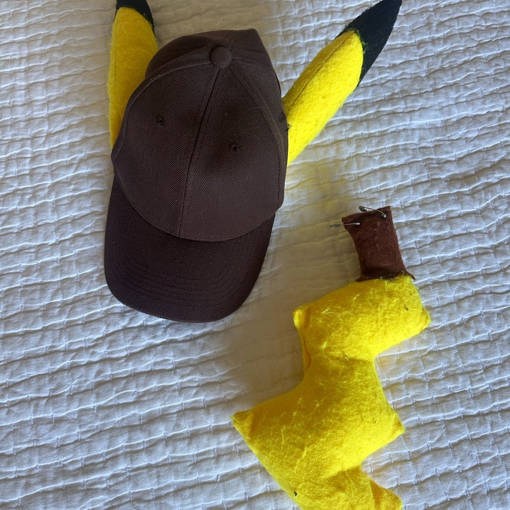 Pikachu Brown Hat and Yellow Ears Kids Dress Up Halloween Costume Hat